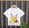 New Style Childrens Cartoon Fruit Print Roundneck Shortsleeved Tshirt Girl Clothes Boys Clothes Kids Clothes Modal Fabric