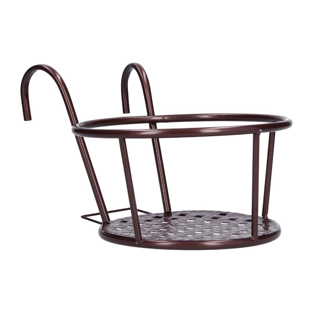 Thick wrought iron construction Flower Pot Holder  Railing hanging chlorophytum & pothos