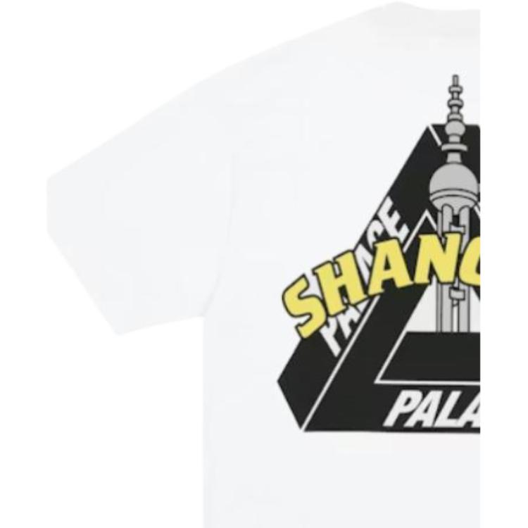 Palace Shanghai Tri-Ferg T-Shirt White Unisex Tops P30TS499