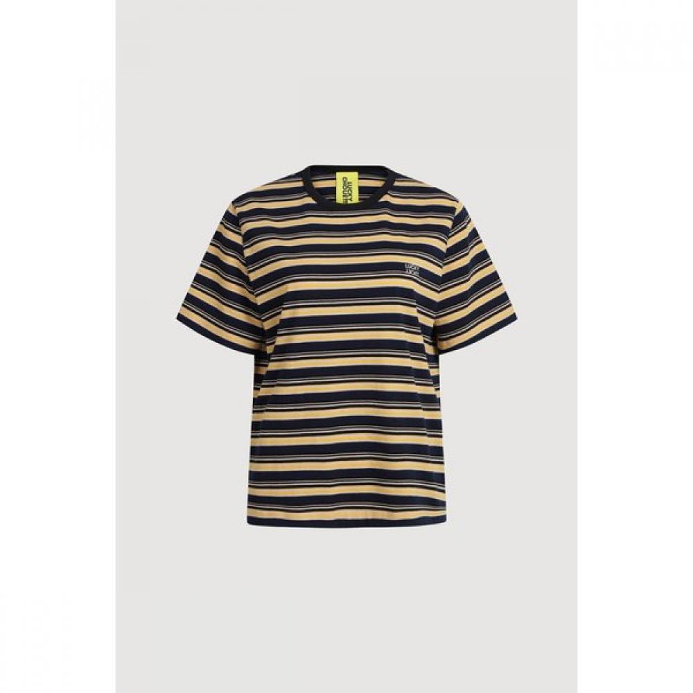 Lucky ChoueTTe Neck Color STripe T shirT lqTam25800
