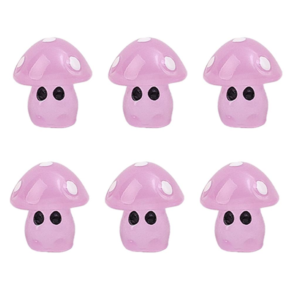 Luminous Mushroom Elf Car Ornaments Car Dashboard Decoration Resin Pendant Miniatures Mushrooms Fairy Garden DIY Accessories