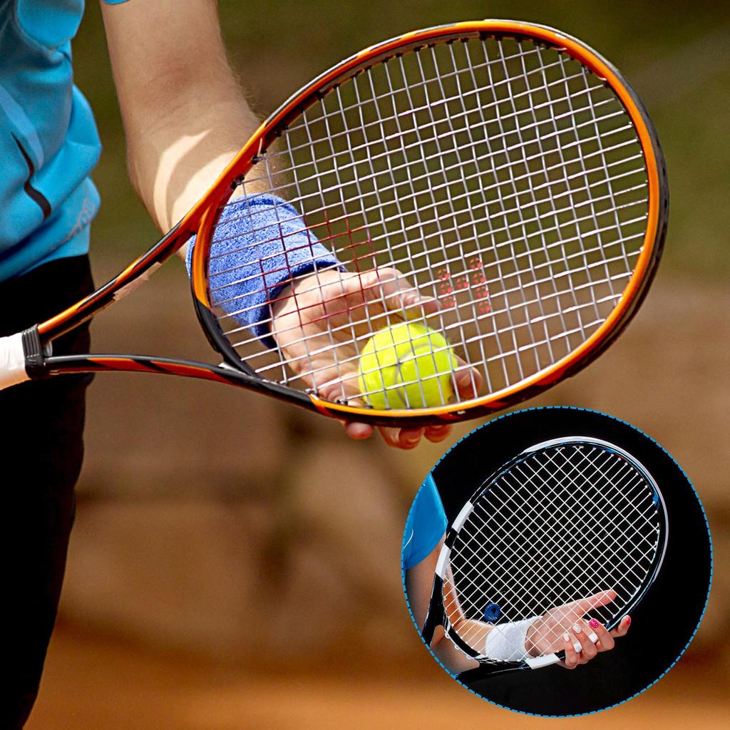 PATIKIL Schlägerschutzkopf x Tennisschläger PU Schlägerkopfrahmenschutz Aufkleber für Tennisschläger und Pickleball Weißes Band, 1-3/8" 16.4", 2er-Pack