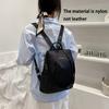 Korean Style Women Large Capacity Soft Shell Backpack,Lightweight Durable Bag With Front Pocket Adjustable Straps Gold Hardware For School Travel