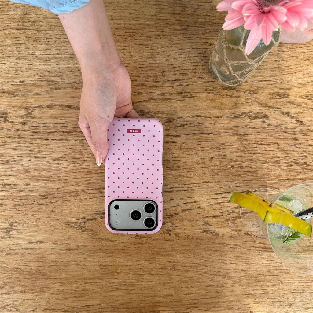 Frosted Polka Dot Anti-drop Phone Case for iPhone 14/13, Apple 17/16/15 PROMAX