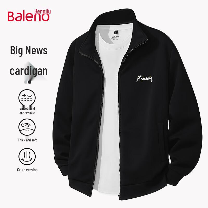 

Baleno Men s Letter Print Stand Collar Casual Jacket 2XL