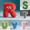 Alphabet Lore Buchstaben Plüschset A bis Z Pädagogische Weichspielzeuge für Kinder zum Lernen