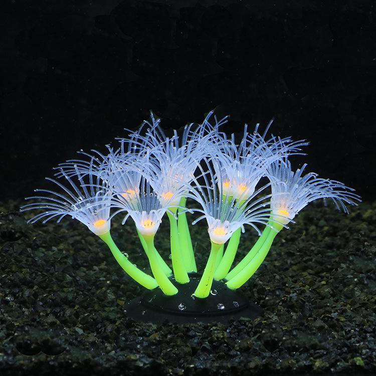 Aquarium Silicone Coral-Sunflower Ornament - Soft Body, Trendy Design