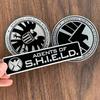 Marvel S.H.I.E.L.D. Metal Car Decal Sticker SHIELD Stickers for Cars Motorcycles Fuel Tanks Car Bodies Windows and Electric Vehicles