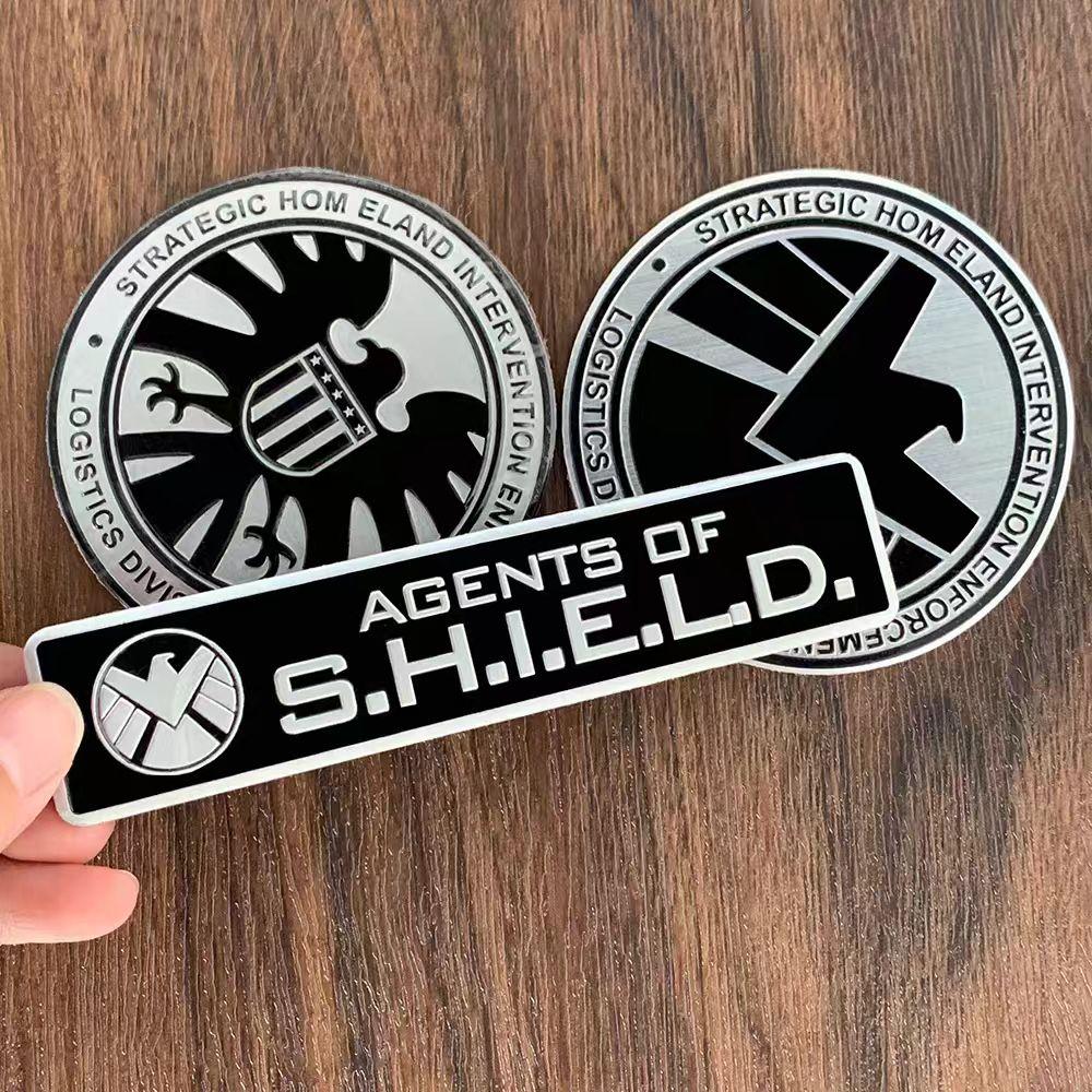 Marvel S.H.I.E.L.D. Metal Car Decal Sticker SHIELD Stickers for Cars Motorcycles Fuel Tanks Car Bodies Windows and Electric Vehicles