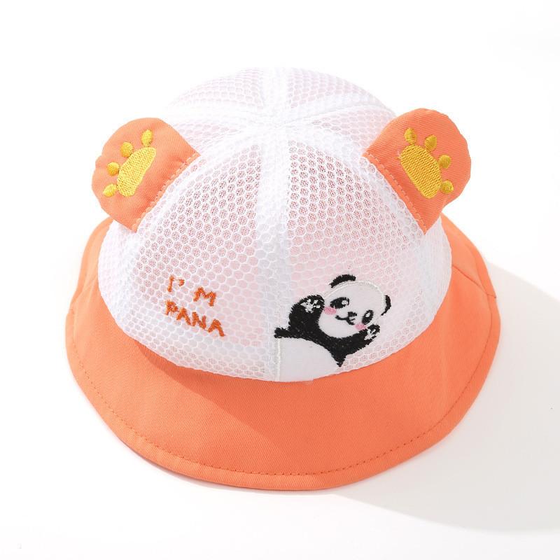 Cartoon Panda Toddler Sun Hat With Breathable Mesh For Summer Outdoor Protection
