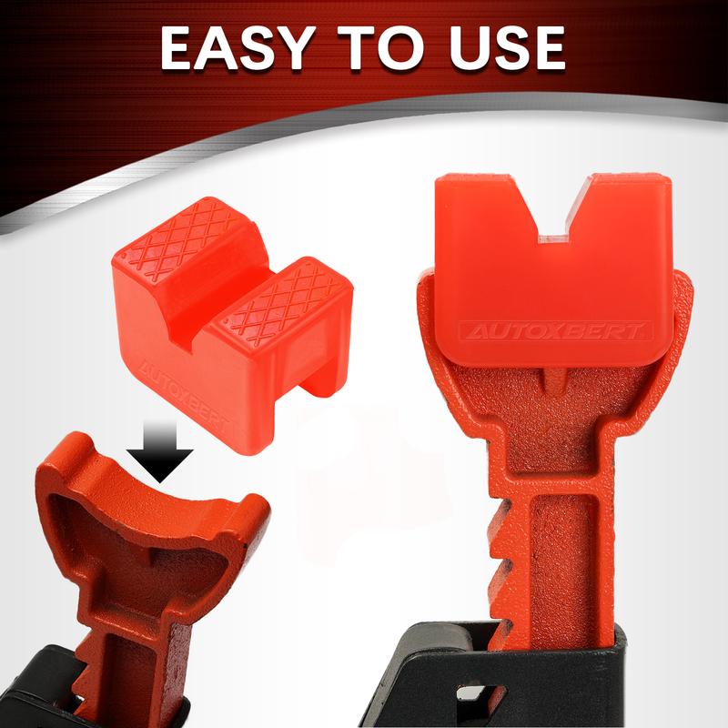 2Pcs Universal Slotted Jack Pad Adapters Car Lift Support Block with Frame Rail & Pinch Weld Protector with Anti-Slip Grip Safe