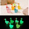 10PCS Mini Swan Glow At Dark Vivarium DIY Accessories Mimiature Figurines Fairy Garden Decoration Kawaii Animals Toys