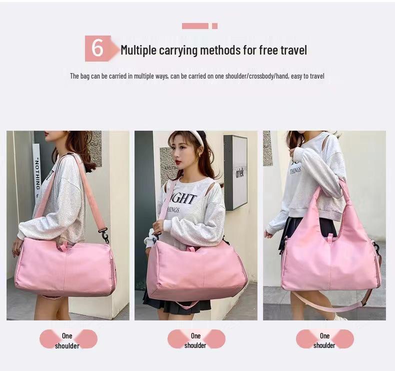 Borsa da Yoga Multifunzionale di Grande Capacità con Logo, Scomparto per Scarpe e Tracolla