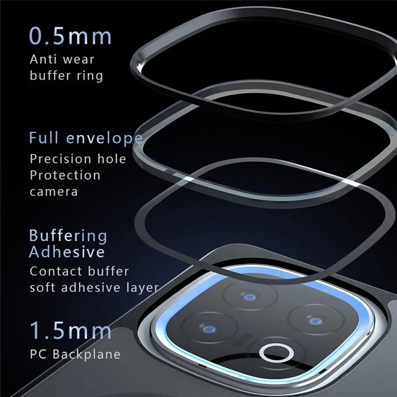 For Magsafe Magentic Acrylic Case For Iqoo 13 Pro Iqoo13 12 Wireless Charging Shockproof Bumper Cover For Iqoo Neo 10 Pro 9s Pro Plus