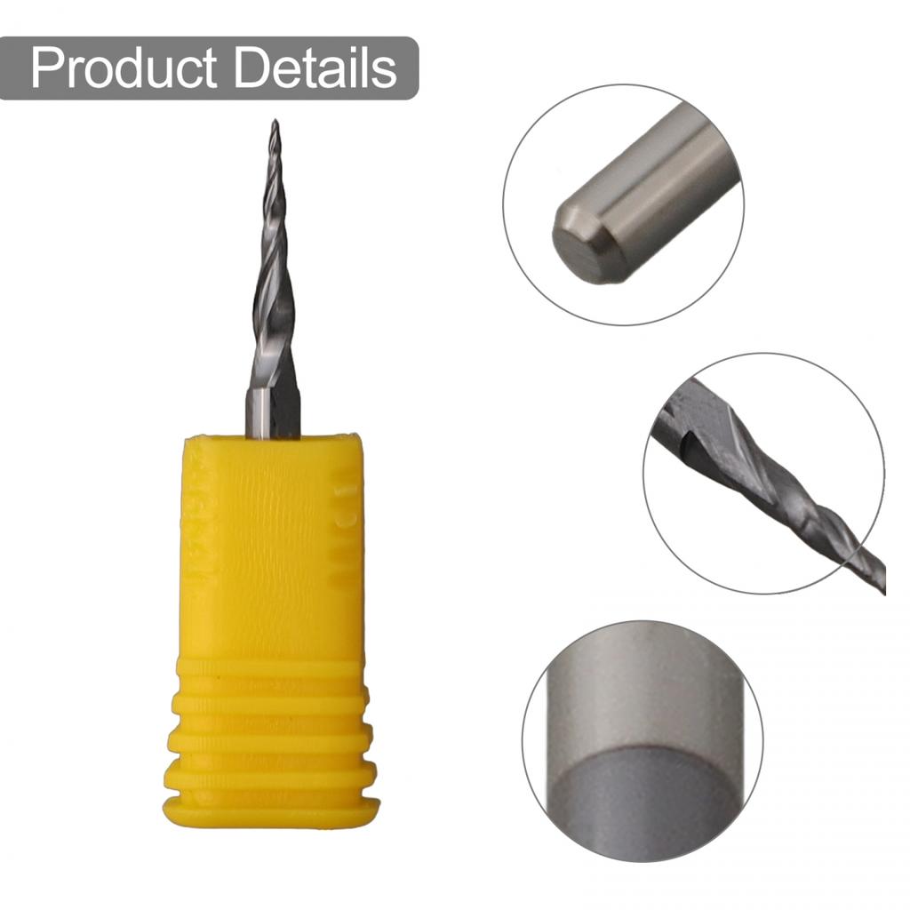 1pc End Mill Solid Tungsten Carbide Tapered Ball Nose Shank Router Carving