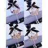 Four Leaf Clover Pearl Car Pendant Interior Rearview Mirror Hanging Decoration For Women