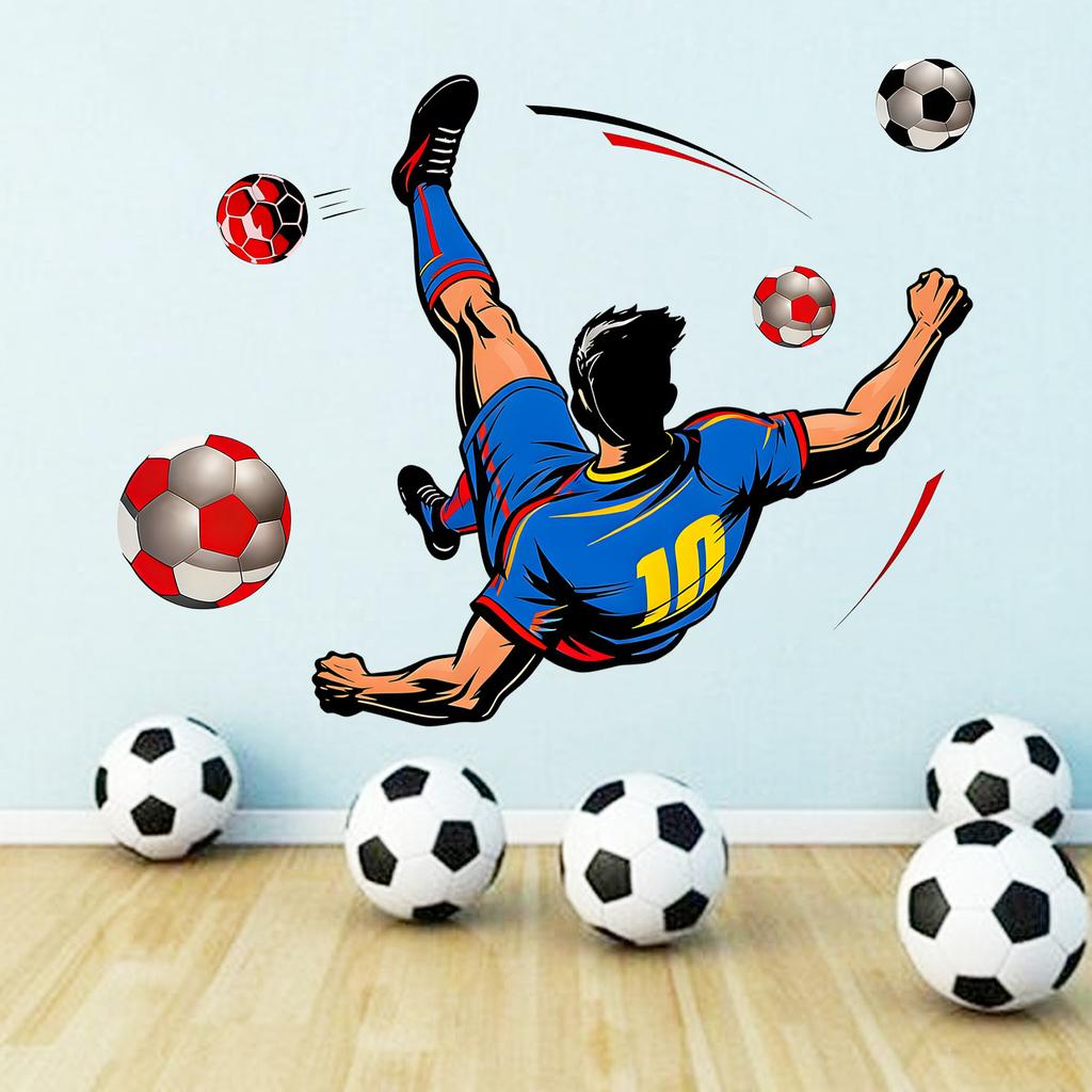 Creative 10 Football Player Living Room Bedroom Wall Decoration Stickers