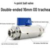 Pneumatic 304 Stainless Steel Ball Valve with Manual Male Thread Air Tube Connector