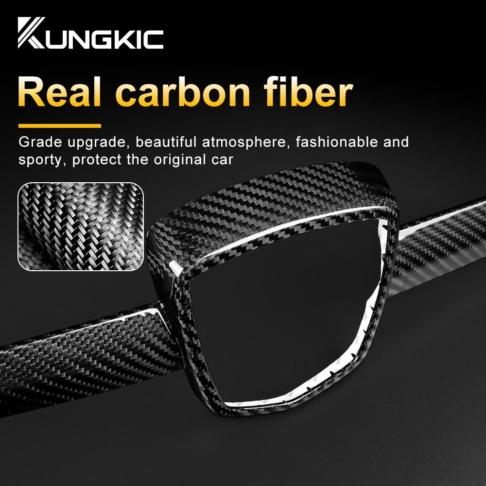 Real Hard Carbon Fiber For Abarth 595 695 2012 2013 2014 2015 2016 2017 2018 2019 2020 2025-2025 Front Badge Whiskers Logo Frame