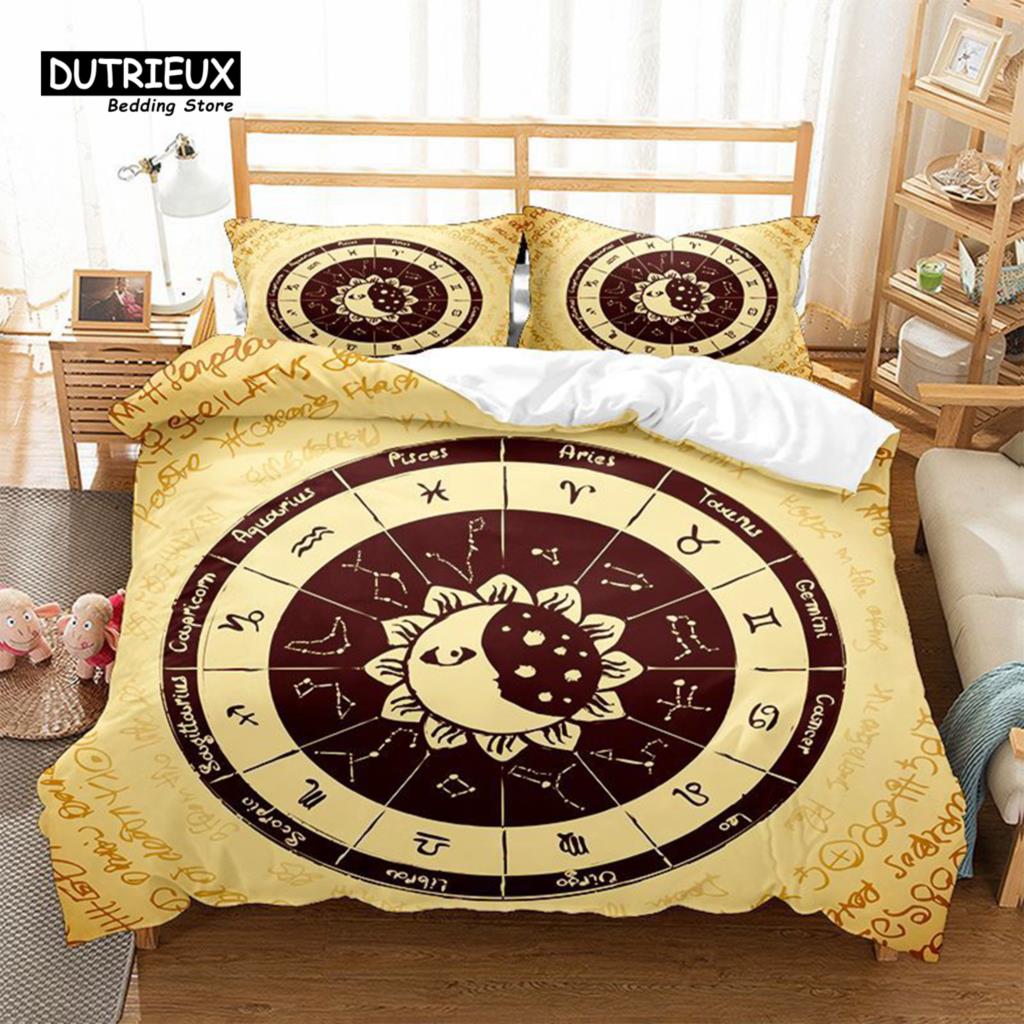Hamsa Hand Duvet Cover Boho Exotic Sun And Moon Bedding Set Luxury Galaxy Astrology Comforter Cover Full Queen For Adults Kids