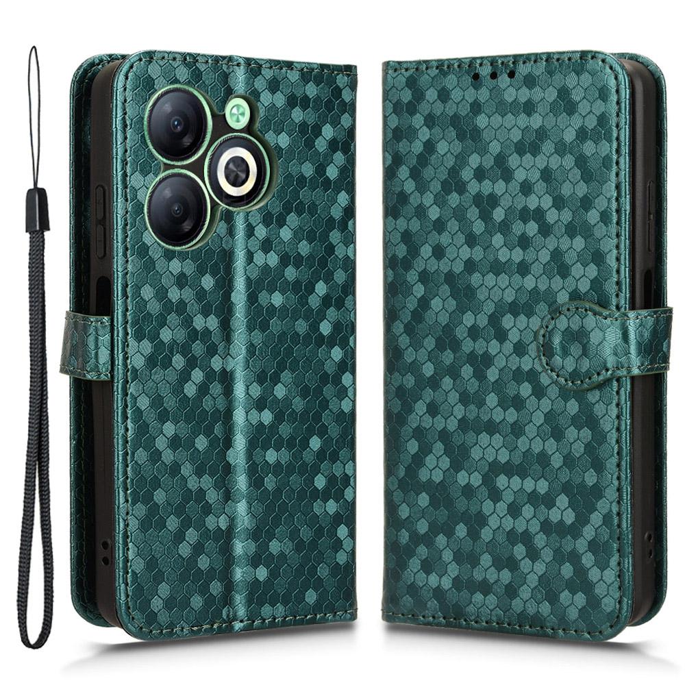 For Infinix Smart 8 4G Magnetic Phone Case Leather Drop-Proof Card Slot Cover with Strap