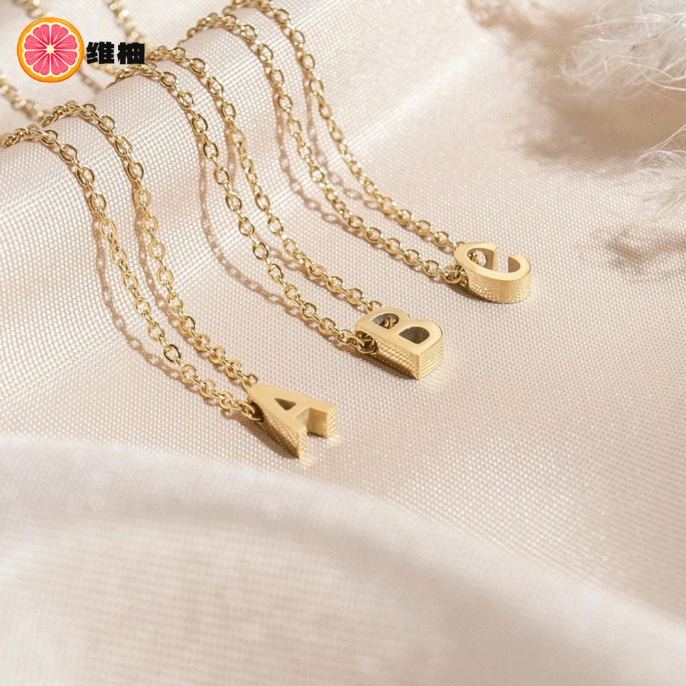 

Ожерелье с буквами из нержавеющей стали от A до Z, подвеска с буквами, ожерелье, женские ювелирные изделия Z золотой