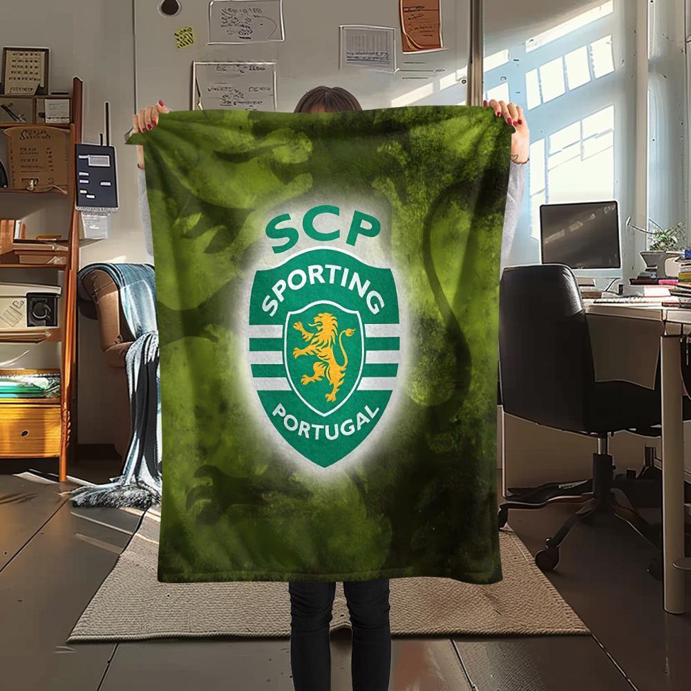 1Pc Sporting FC Print Flannel Blanket, High Quality Comfortable for All Seasons, Home Decor, Warmth and Comfort, Perfect for Gifts