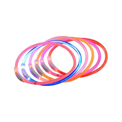 LED Dog Collar USB Rechargeable Flash Dog Necklace Light PVC Pet Safety Collar for Large Medium