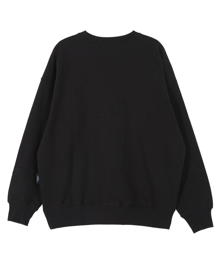 ASTRAL PROJECTION Basic Oversized Drop Shoulder Sweatshirt_Black