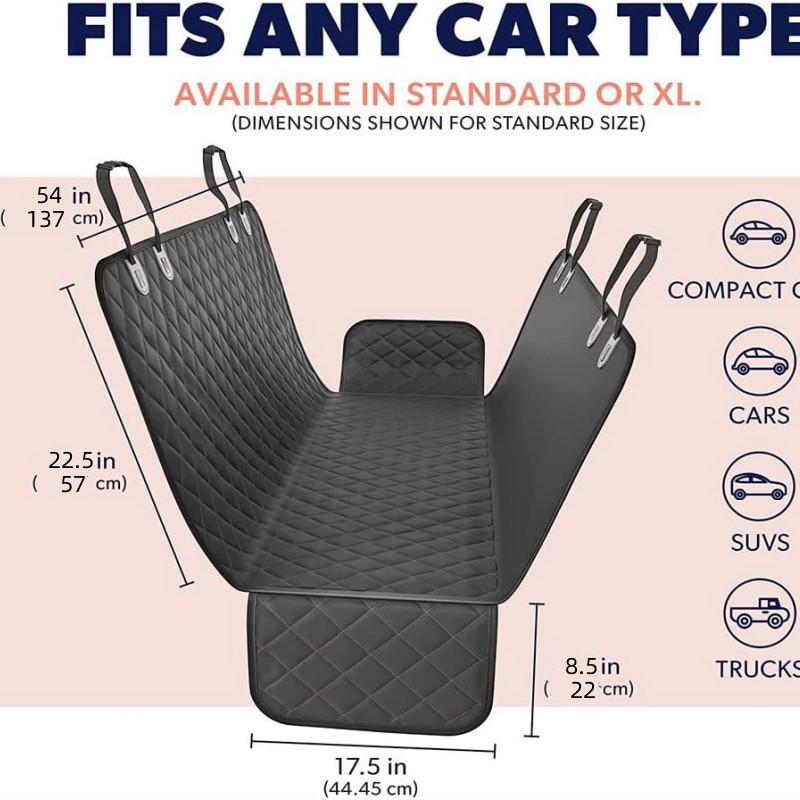 Portable Non-Slip Oxford Cloth Pet Car Seat Cover and Cushion