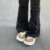 New flip-flops star cool slippers for women to wear New Year's summer fashion muffin bottom. Thick-soled heightening slippers