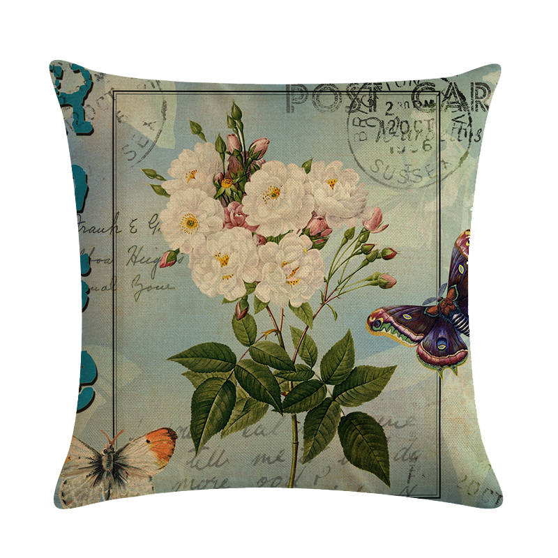 vintage script throw pillows