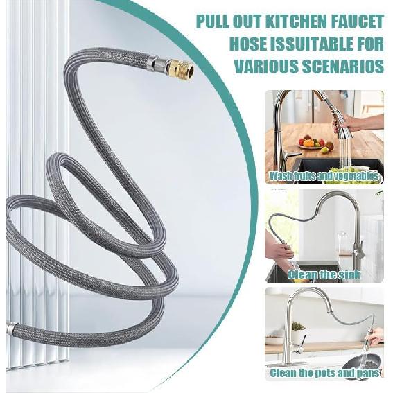 Kitchen Faucet Hose Replacement Parts for Grohe 48293000 Flexible Faucet Hose, Pull-Out Faucet Hose Replacement, Flexible Hose for Pull Out Kitchen
