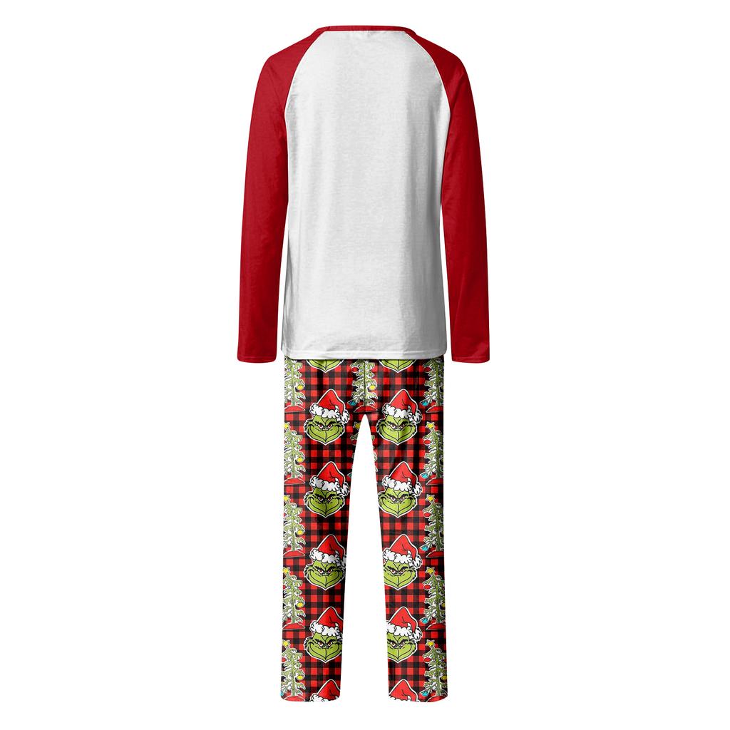 Weihnachtstag Drucke Familie Passend Langarm Oberteile+Hosen Set Familie Passende Sets