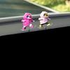Lovely Skateboard Bear Car Interior Center Console Screen Ornaments Automatic Sliding Decoration Adhesive