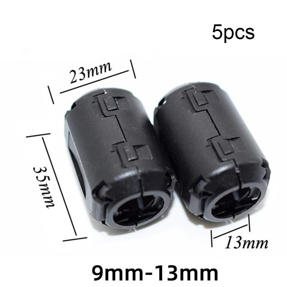 5 Stück Ferritkern-Kabelring-Drosselperle RFI EMI-Rauschunterdrücker-Filter für Netzkabel USB-Antenne Audiokabel 3,5/5/7/9/13mm