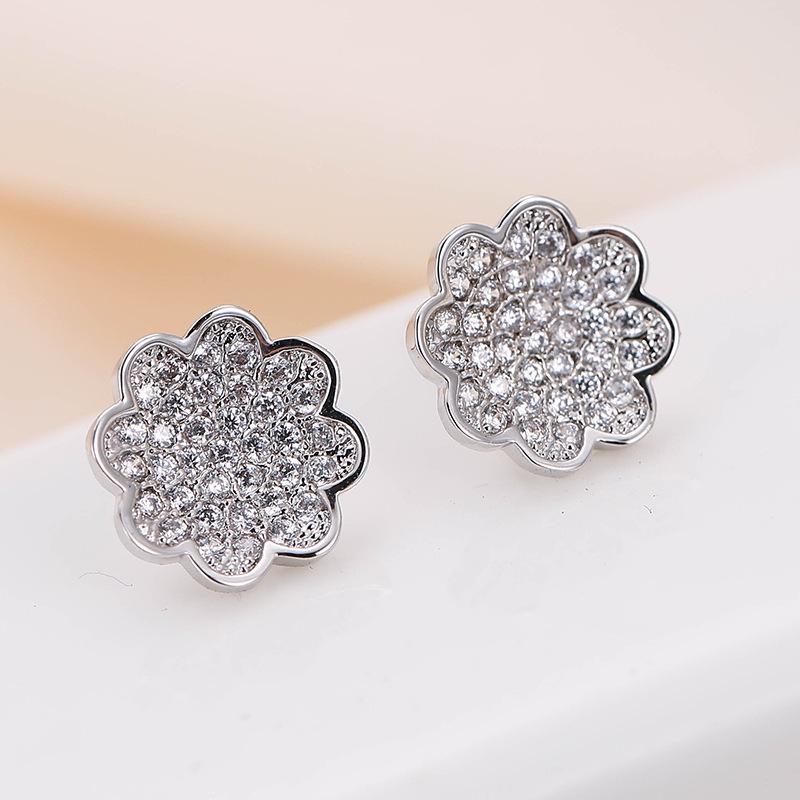 Trendy Flower Design Stud Earrings for Women | Pure Copper | Cute & Stylish