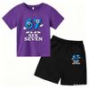 67 Funny Cartoon Number Print Kids Summer Casual 2PCS Breathable Tees+Short Pants Suits 2-13 Years Boys Girls Fashion Clothes