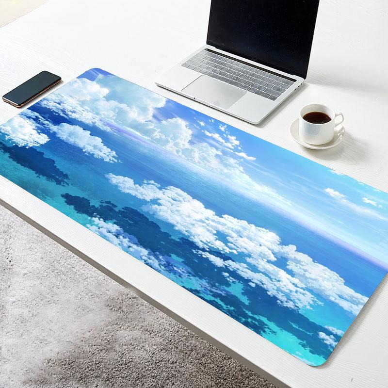 Sky Cloud Mousepad Gaming Accessories Color Computer Laptop Keyboard Pad New Large Nonslip Rubber Carpet Office Blue Mouse Mat