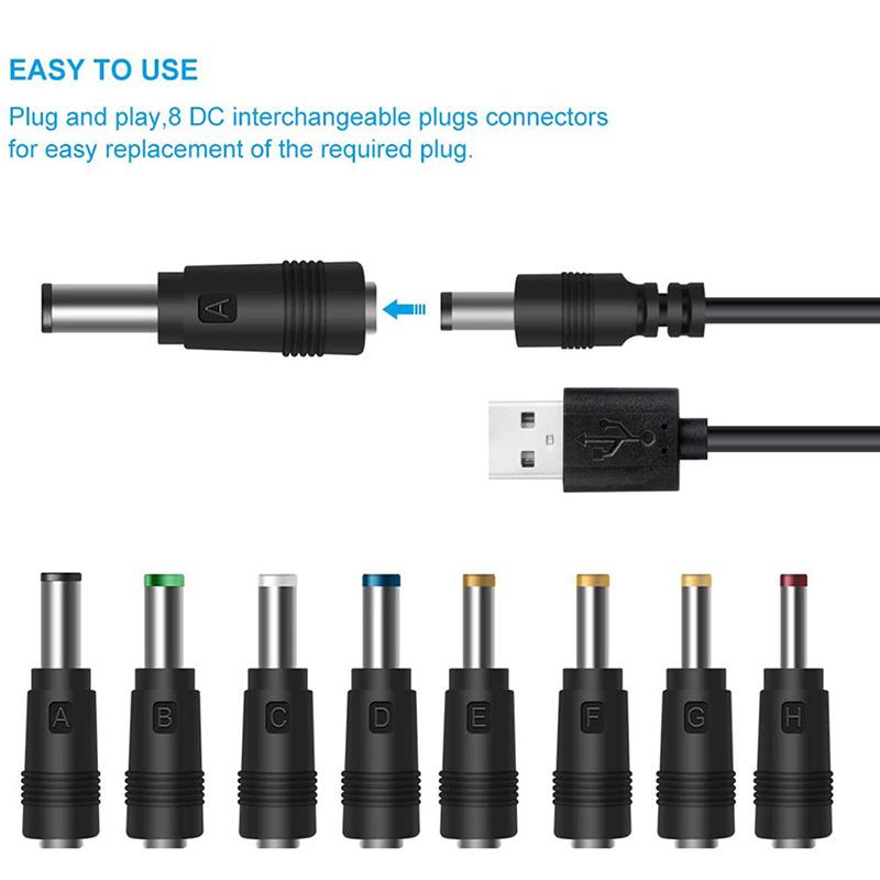 Universal 5V USB to DC Power Cable USB Jack Charging Cord Plug Connector Adapter For Router Mini Fan Speaker Camera