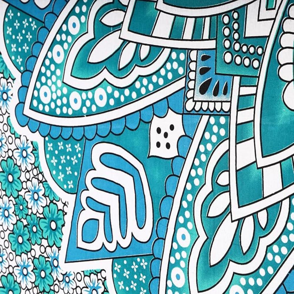 Bless International Beautiful Indian Bohemian Psychedelic Hippie Ombre Window Curtain Panels for Bedroom, Living, Balcony (Green Blue Flower)