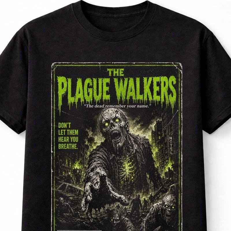 The Plague Walkers Zombie Apocalypse Vintage Horror VHS Unisex TShirt S
