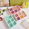 Wheat Straw Bento Lunch Box with Lid: Five-Compartment Fresh-Keeping Snack Container