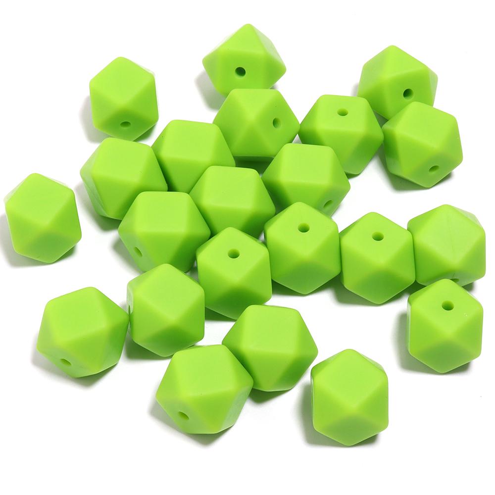 10pcs 19x14mm Hexagon Silicone Beads For Jewelry Making DIY Handmade Necklace Bracelets Phone Key Chain Decoration Accessories