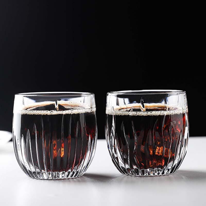 8.9oz 260ml Cupă Elegantă de Sticlă Transparentă Pahar pentru Băuturi Bar Pahar pentru Whiskey Cană Creativă pentru Cafea Pahare pentru Băut Iced Latte Cupe Mocha