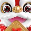Dashboard Figurines Chinese New Year Solar Powered Lion Dance Desk Decorations Center Console Decor Figure For Drivers