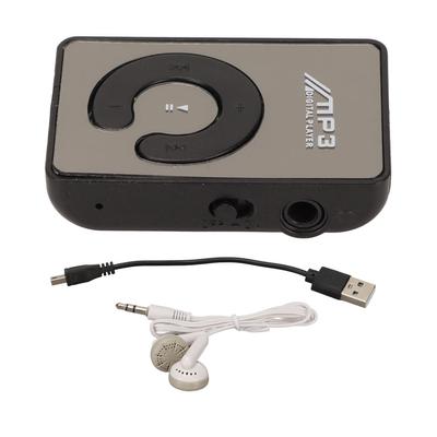 Back Clip Player Portable Lightweight Mini MP3 Music Player with Memory Card Slot for Daily School Black
