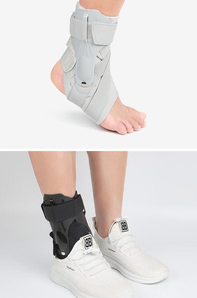 Unisex Sports Compression Ankle Brace with Double Support Straps for Outdoor Fitness and Basketball