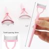 2 Pcs Eyelash Separator Tool Mascara Brushes Eyelash Comb Separator Definer Lash Comb for Combing, Separating Lashes - Light Pink