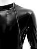 Mens Long Sleeve Wet Look Jumpsuit Zipper Crotch Patent Leather Bodysuit Club Dance Performance Costume